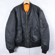 画像1: 民間品 90's ALPHA INDUSTRIES, INC USA製 MA-1 フライトジャケット XXL (1)