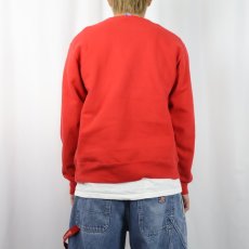画像3: 90's Champion 青刺繍タグ 中期 USA製 ロゴ刺繍 前Vスウェット L (3)