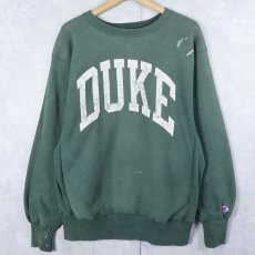 画像1: 90's Champion REVERSE WEAVE USA製 "DUKE" プリントスウェット L (1)