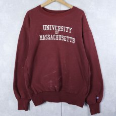 画像1: 90's Champion REVERSE WEAVE "UNIVERSITY OF MASSACHSETTS" プリントスウェット XXL (1)