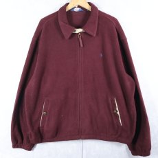 画像1: POLO Ralph Lauren チンスト付き フリーススイングトップ XXL (1)
