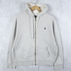 画像1: POLO Ralph Lauren ロゴ刺繍 スウェットジップパーカー L (1)