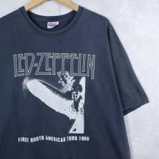 画像1: 2000's LED ZEPPELIN "FIRST NORTH AMERICAN TOUR 1969" ロックバンドプリントTシャツ 2XL (1)