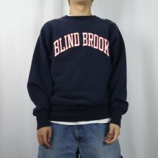 画像3: 90's Champion REVERSE WEAVE USA製 "BLIND BROOK" プリントスウェット NAVY L (3)