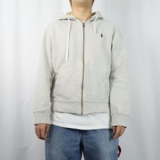 画像2: POLO Ralph Lauren ロゴ刺繍 スウェットジップパーカー L (2)