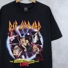 画像1: 90's DEF LEPPARD USA製 "THE 7-DAY WEEKEND TOUR" ロックバンドツアーTシャツ BLACK XL (1)