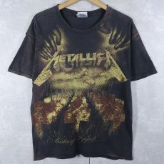 画像1: 2000's METALLICA "MASTER OF PUPPETS" ブリーチ加工 ロックバンドアルバムTシャツ BLACK L (1)