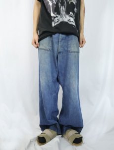 画像2: 60's U.S.NAVY デニムセーラーパンツ W34 (2)