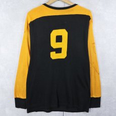 画像2: 60〜70's "Hornets / 7" レーヨンフットボールロンT (2)