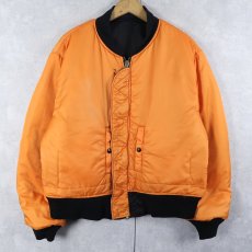 画像2: 民間品 90's ALPHA INDUSTRIES,INC. MA-1 フライトジャケット BLACK LARGE (2)
