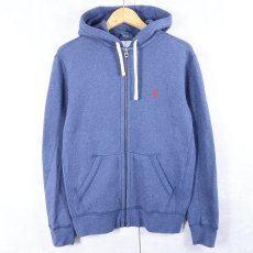 画像1: POLO Ralph Lauren REVERSE WEAVE TYPE ロゴ刺繍 裏サーマル スウェットジップパーカー S (1)