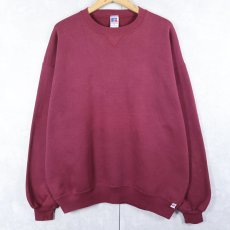 画像1: 90's RUSSELL ATHLETIC USA製 前V 無地スウェット XL (1)
