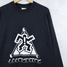 画像1: ASSUMPTION イラストプリントロンT BLACK L (1)