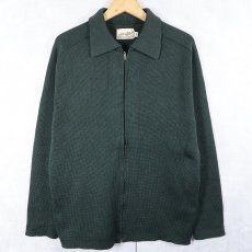 画像1: 70's Eddie Bauer ウールニット ジップカーディガン M (1)