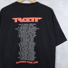 画像2: 90's RATT "SUMMER TOUR 1998" ハードロックバンド ツアーTシャツ BLACK XL (2)