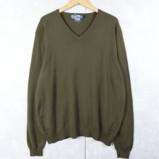画像1: POLO Ralph Lauren ポニー無し Vネック カシミアニットセーター XL (1)