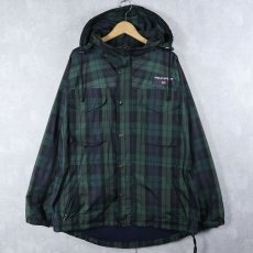 画像1: 90's POLO SPORT Ralph Lauren ブラックウォッチチェック柄 ライトシェル マウンテンパーカー L (1)