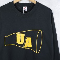 画像1: 90's USA製 "UA" プリントスウェット BLACK XL (1)