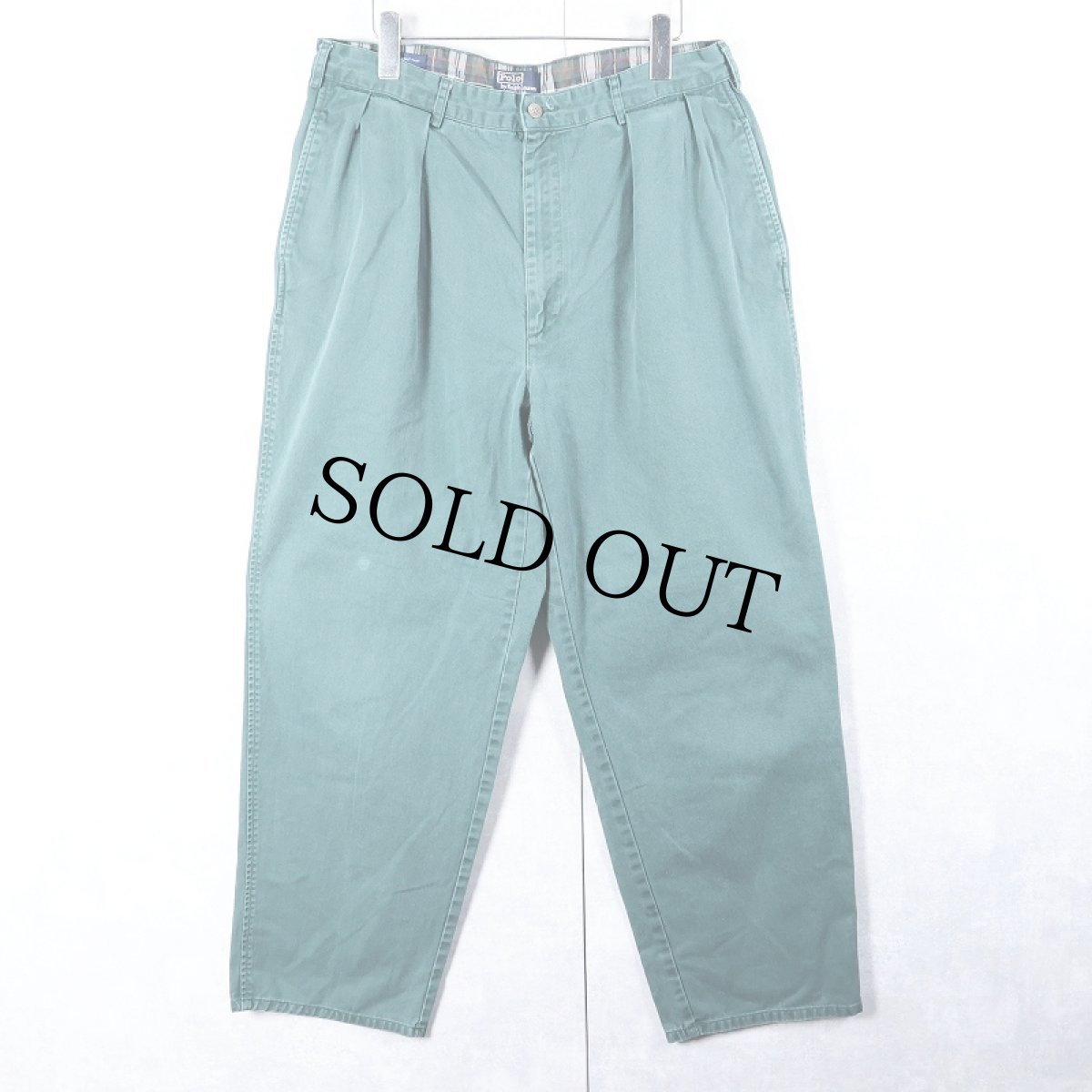 画像1: 90's POLO Ralph Lauren USA製 "THE CLASSIC GOLF PANT" 2タック チノトラウザーズ W33 (1)