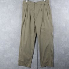 画像1: 90's POLO Ralph Lauren USA製 2タック コットンチノトラウザーズ W34 (1)
