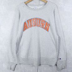 画像1: 80's Champion REVERSE WEAVE USA製 トリコタグ "AUBURN" プリントスウェット L (1)