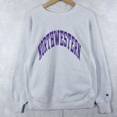 画像1: 90's Champion REVERSE WEAVE USA製 "NORTHWESTERN" プリントスウェット L (1)