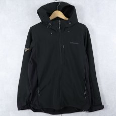 画像1: 2015AW Patagonia "DOUBLE BACK" ロゴ刺繍 アズハイブリッドフーディー BLACK L (1)