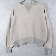 画像1: 50's UNKNOWN 前V 2トーンスウェット (1)