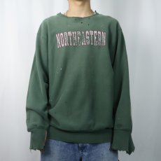 画像2: 90's Champion REVERSE WEAVE "NORTHEASTERN" プリントスウェット XL (2)