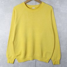 画像1: 90's FRUIT OF THE LOOM 無地 ラグランスウェット L (1)