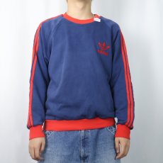 画像2: 80's adidas フロッキープリント ポケ付きスウェット (2)