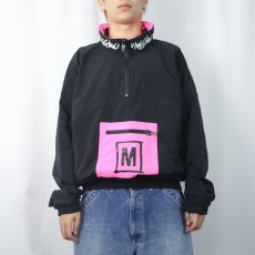 画像2: 90's MOSSIMO USA製 ナイロンアノラックジャケット BLACK L (2)
