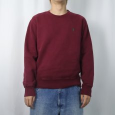 画像2: POLO Ralph Lauren "REVERSE WEAVE TYPE" ロゴ刺繍スウェット M (2)