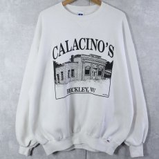画像1: 90's RUSSELL ATHLETIC USA製 "CALACINO'S" プリントスウェット XL (1)