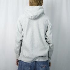 画像3: 90's Champion REVERSE WEAVE USA製 トリコタグ "UMD" プリントスウェットフーディー XL (3)