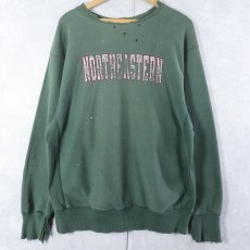 画像1: 90's Champion REVERSE WEAVE "NORTHEASTERN" プリントスウェット XL (1)