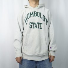 画像2: 90's Champion REVERSE WEAVE USA製 "HUMBOLDT STATE" プリントスウェットフーディー XL (2)