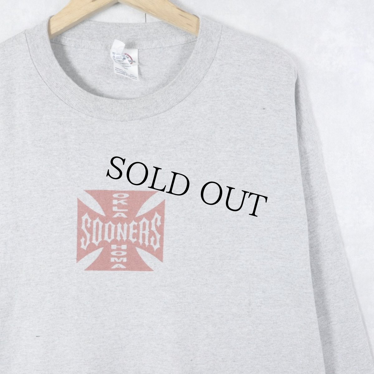 画像2: Oklahoma Sooners フットボールチーム プリントロンT XL (2)