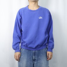 画像2: 90's NIKE 銀タグ USA製 ロゴ刺繍スウェット (2)