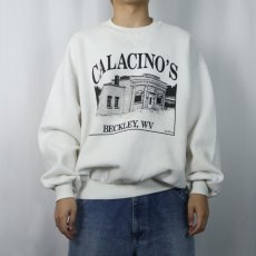 画像2: 90's RUSSELL ATHLETIC USA製 "CALACINO'S" プリントスウェット XL (2)