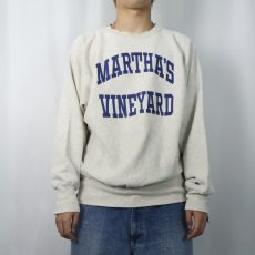 画像2: 90's Champion REVERSE WEAVE USA製 "MARTHA'S VINEYARD" プリントスウェット XL (2)