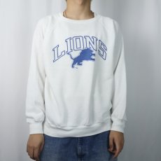 画像2: 80's Champion USA製 トリコタグ "LIONS" プリントスウェット XL (2)
