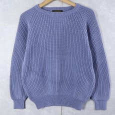 画像1: 80〜90's Eddie bauer コットンニットセーター M (1)
