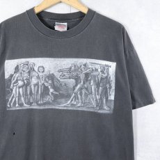 画像1: 90's NIRVANA × Pablo Picasso "BOSNIA BENEFIT" ロックバンドプリントTシャツ BLACK XL (1)