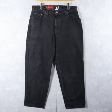 画像1: 90's Levi's SILBERTAB USA製 "LOOSE" ブラックデニムパンツ W36 (1)