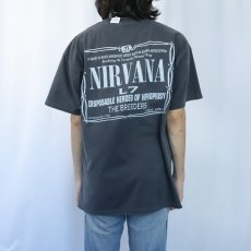 画像4: 90's NIRVANA × Pablo Picasso "BOSNIA BENEFIT" ロックバンドプリントTシャツ BLACK XL (4)