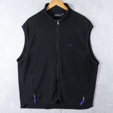画像1: 90's Patagonia USA製 シンチラフリースベスト BLACK XXL (1)