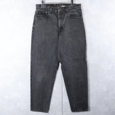画像1: 90's Levi's 550 USA製 サルファブラック デニムパンツ W32 (1)