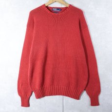 画像1: POLO Ralph Lauren "ポニー無し" コットンニットセーター L (1)