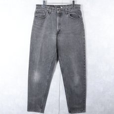 画像1: 90's Levi's 550 USA製 サルファブラック デニムパンツ W33 (1)